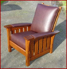 Image of the same form but with the addition of padded leather on the arms. Please see model #L-314 for various detailed images.